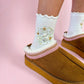 Silver and Gold Gem High Socks