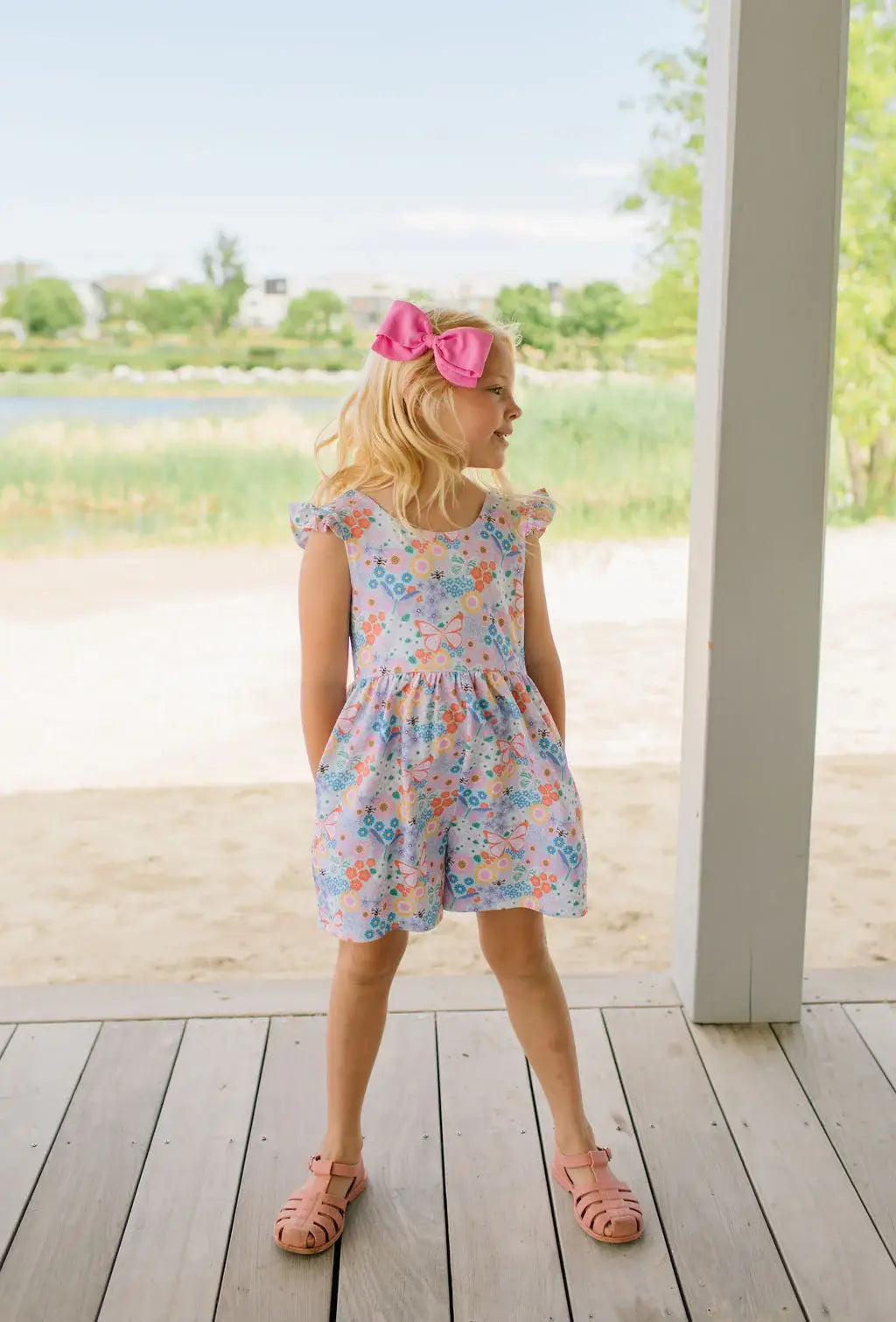Macie Romper in Butterfly Dream | girls clothing