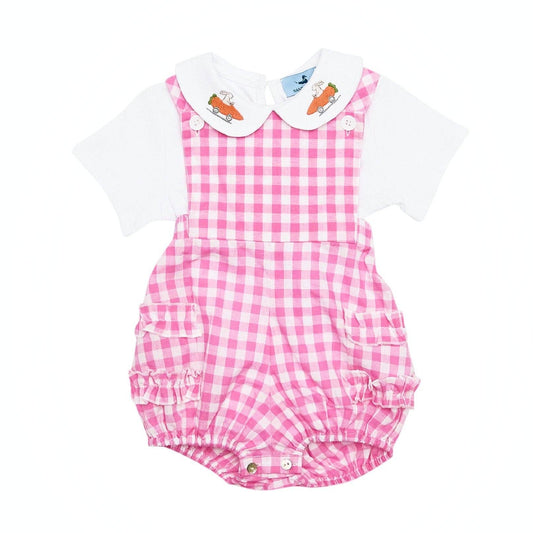 Brinkley Bubble in Cotton Candy Pink Gingham