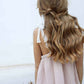 Girl's Strapless Dress in Bambula Fabric with Embroidery