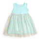 Robin's Egg Blue Confetti Flower Dress - Kids Easter Dress