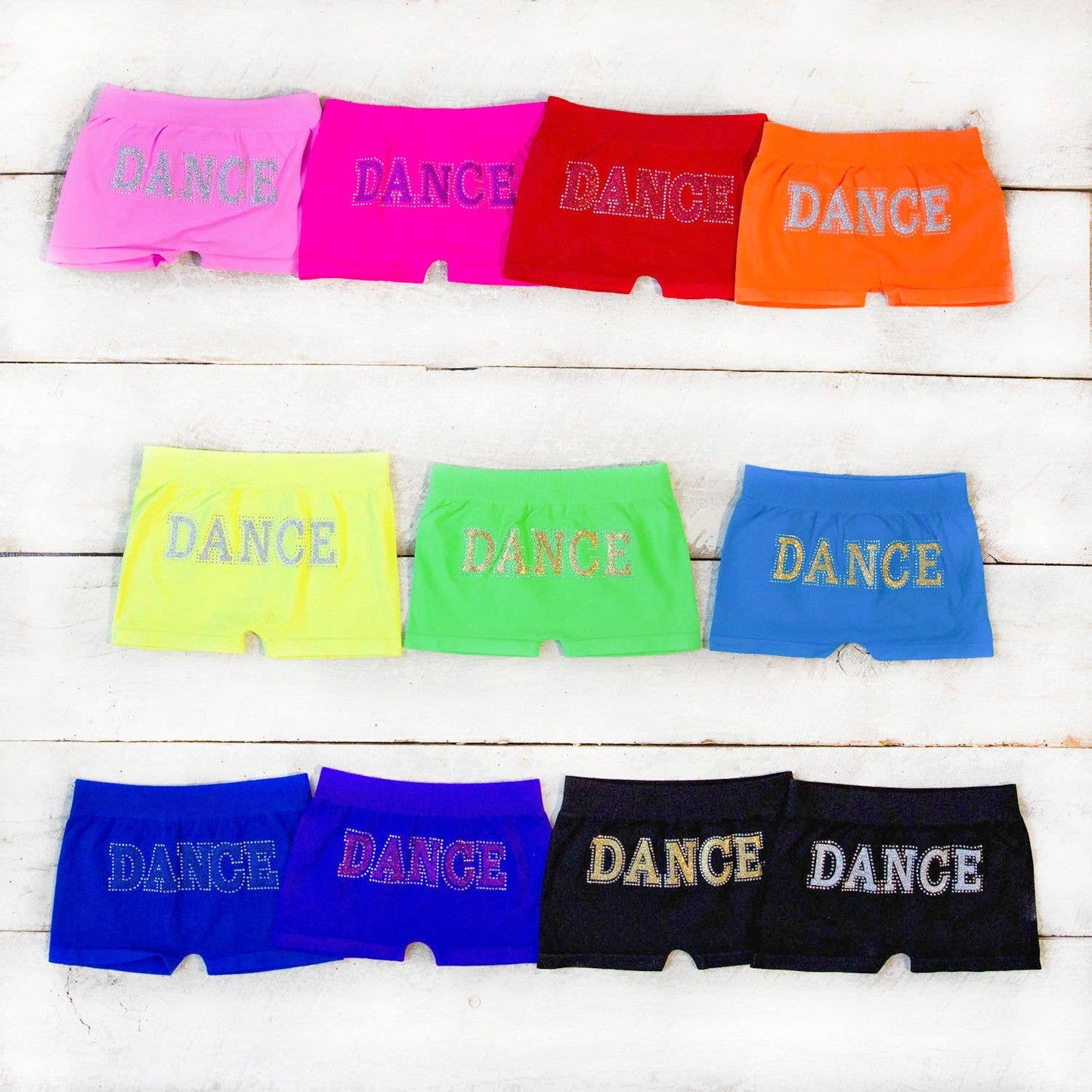 Little Girls (4-6x) Boy Shorts With Dance Embellishment