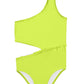 Neon Yellow Side Cut Out