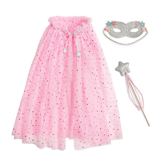 Superhero Cape Kit - Dress Up - Cape - Wand - Mask - Pretend