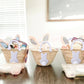 White Bunny easter Straw Basket, Bridal Shower Bag, Baby Bag