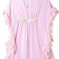 Pink Petal Poncho with Sequin Belt