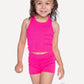 Simply Soft Luxe Cropped Racerback Tank & Tumble Short - Hot Pink