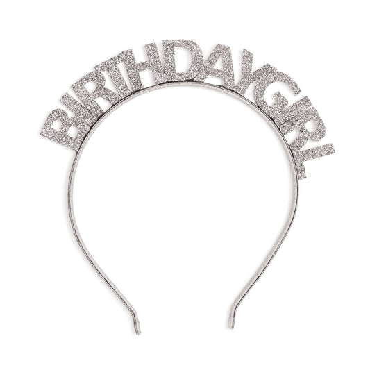 Silver Birthday Girl Headband - Kids Birthday Headband