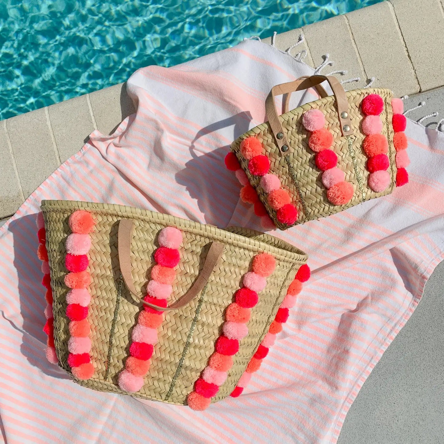 FLORIDA STRAW BASKET, BEACH BAG, SHOPPING BAG