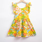 Sixties Summer Floral Pinafore Girl's Dress